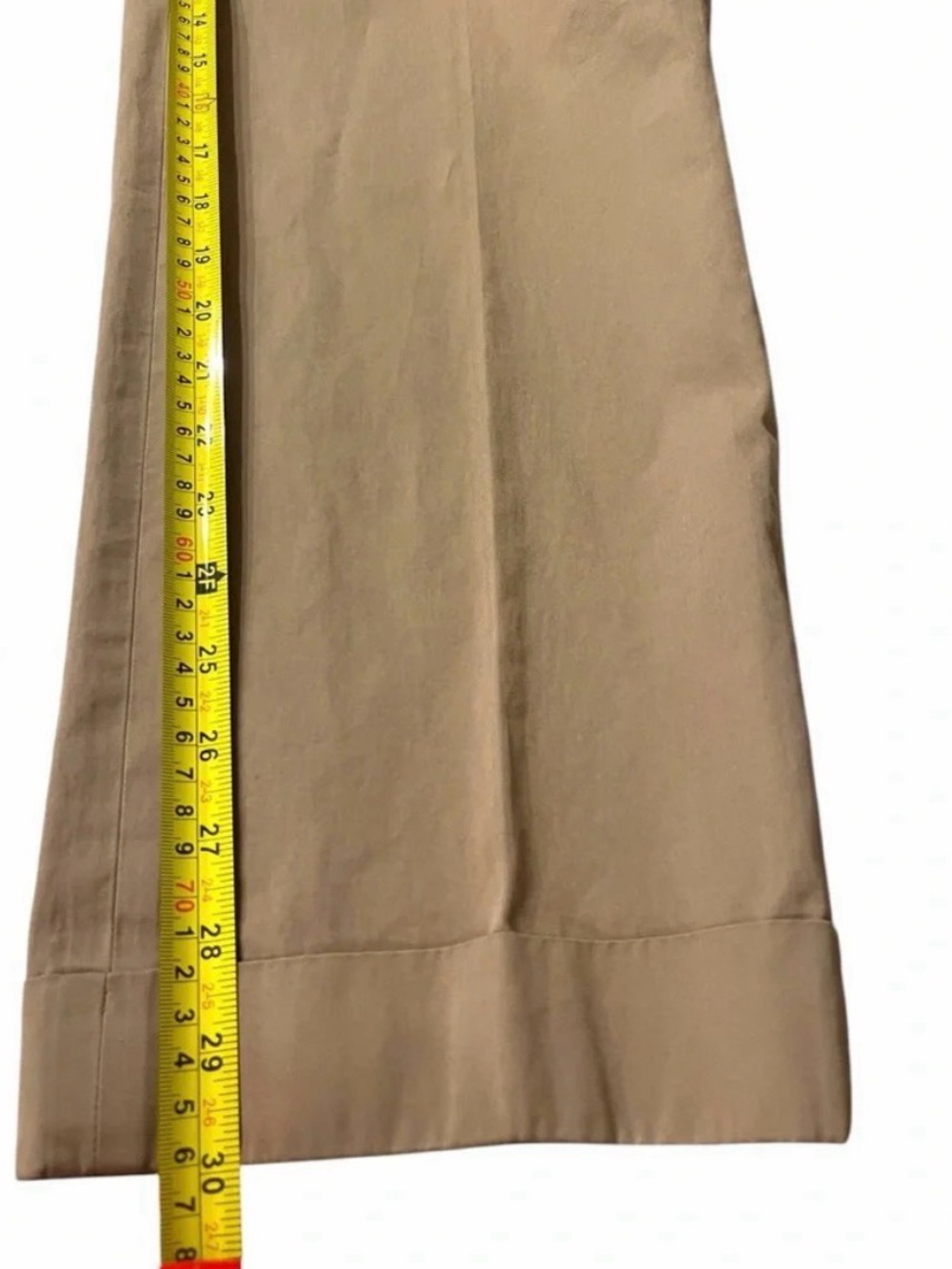 INCOTEX Solid Khaki Brown 100% Cotton Mens Luxury Flat Front Pants Trousers - 38 - Picture 11 of 11